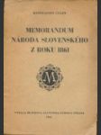 Memorandum národa slovenského z roku 1861 - náhled