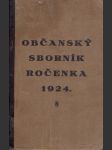 Občanský sborník ročenka 1924 - náhled