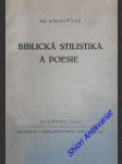 Biblická stilistika a poesie - col rudolf - náhled