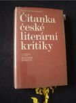 Čítanka české literární kritiky - náhled