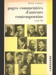 Pages commentées d´auteurs Contemporains III - náhled