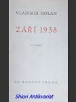 Září 1938 - holan vladimír - náhled