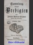 Sammlung einiger Predigten - Siebenter und achter Theil - CRAMER Johann Andreas - náhled