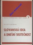 Slovanská idea a dnešní skutečnost - macůrek prof.dr. josef - náhled