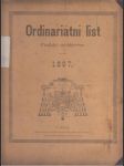 Ordinariátní list Pražské arcidiecése na rok 1897: svázaný ročník č. 1-29 - náhled