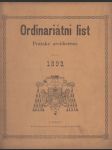 Ordinariátní list Pražské arcidiecése na rok 1893: svázaný ročník č. 1-22 - náhled