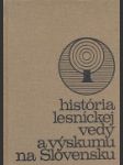 História lesníckej vedy a výskum na Slovensku - náhled