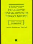 Předtisky pro nácvik normalizované úpravy dopisů - náhled