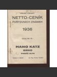 První český netto-ceník poštovních známek 1936 (filatelie, známky) - náhled