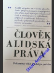 Člověk a lidská práva - dokumenty  osn k lidským právům - kohnová jana - náhled