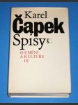 K. Čapek  SPISY XIX - O umění a kultuře III. - náhled