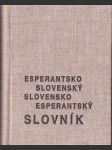 Esperantsko-slovenský, slovensko-esperantský slovník - náhled