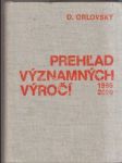 Prehľad významných výročí - náhled