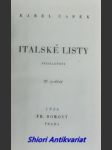 Italské listy - feuilletony - čapek karel - náhled