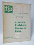 Program Pražského filmového klubu na měsíc listopad 1975 - náhled