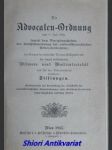 Die Advocaten-Ordnung vom 6. Juli 1868 - náhled