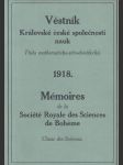 Věstník královské české společnosti nauk; ročník 1918 - náhled