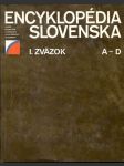 Encyklopédia Slovenska I.zväzok - A-D - náhled