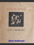 Nova et vetera - číslo xxvii. - kolektiv autorů - náhled