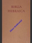 Biblia hebraica - kittel rudolf - náhled