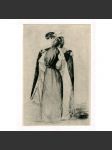 André-Charles Coppier - La dame au manteau [1901; lept; grafika; umění; dáma; žena; portrét; Francie] - náhled
