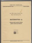 Matematika I 3 / diferenciální počet funkce jedné reálné proměnné - náhled