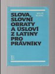 Slova , slovní obraty a úsloví z latiny pro právníky - náhled