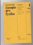 Československý časopis pro fyziku 1 / 1981 - náhled