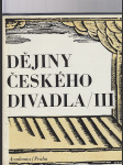 Dějiny českého divadla III - náhled