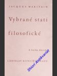 Vybrané stati filosofické - maritain jacques - náhled