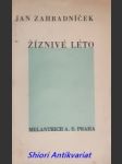 Žížnivé léto - zahradníček jan - náhled