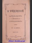 V přerově za karla staršího z žerotína a j.a. komenského - slaměník františek - náhled