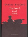 Pozývací list 1968 - náhled