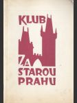 Klub Za starou Prahu - náhled