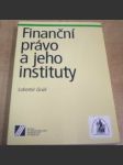 Finanční právo a jeho instituty - náhled