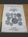 Česká numismatická společnost Praha. Členské informace 2/97. 28. září 1997. 12. (79) aukce - náhled