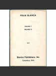 Folia Slavica, Volume 1, Number 2, 1977 [Roč. 1, č. 2, 1977; jazykověda; čeština; slavistika] - náhled