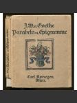 Parabeln und Epigramme. Buchschmuck und Schrift von Ida Berisch [epigramy, citáty] - náhled