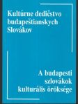 Kultúrne dedičstvo budapeštianskych Slovákov - náhled