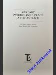 Základy psychologie práce a organizace - štikar jiří / rymeš milan / riegel karel / hoskovec jiří - náhled