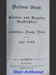 Personal-Stand der Säcular- und Regular-Geistlichkeit der erzbischöfflichen Olmützer Diöcese für das Jahr 1843 - náhled