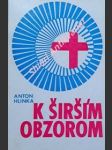 K širším obzorom - hlinka anton - náhled