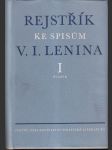 Rejstřík ke spisům V. I. Lenina I. svazek - náhled