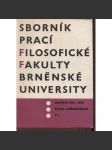 Sborník prací...roč. VIII/1959, filosofická fakulta Brněnské university, řada uměnovědná F3 [Krsek: Lidové prvky v malířství rokoka; Kudělka: Italská architektura manýrismu aj.] - náhled