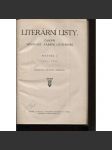 Literární listy. Časopis věnovaný zájmům literárním, ročník I., čísla 1.-10./1923-1924 - náhled