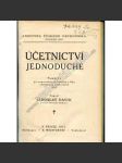 Účetnictví jednoduché (účetnictví, učebnice, obchodníci, první světová válka) - náhled