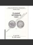 Česká numismatická spol., Členské informace 1/2001 - náhled