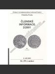 Česká numismatická spol., Členské informace 2/2001 - náhled