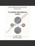 Česká numismatická spol., Členské informace 3/2002 - náhled