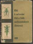 Klíč k určování tříd a řádů suchozemských členovců - náhled